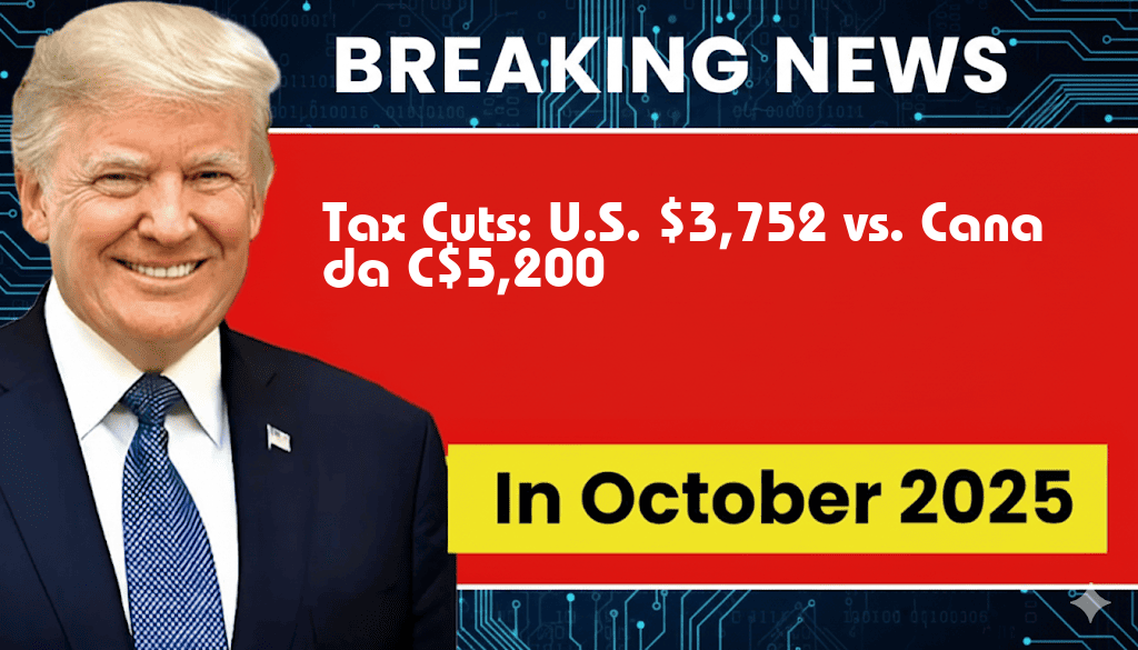Comparing Tax Cuts: $3,752 in the U.S. vs. C$5,200 in Canada for 2025
